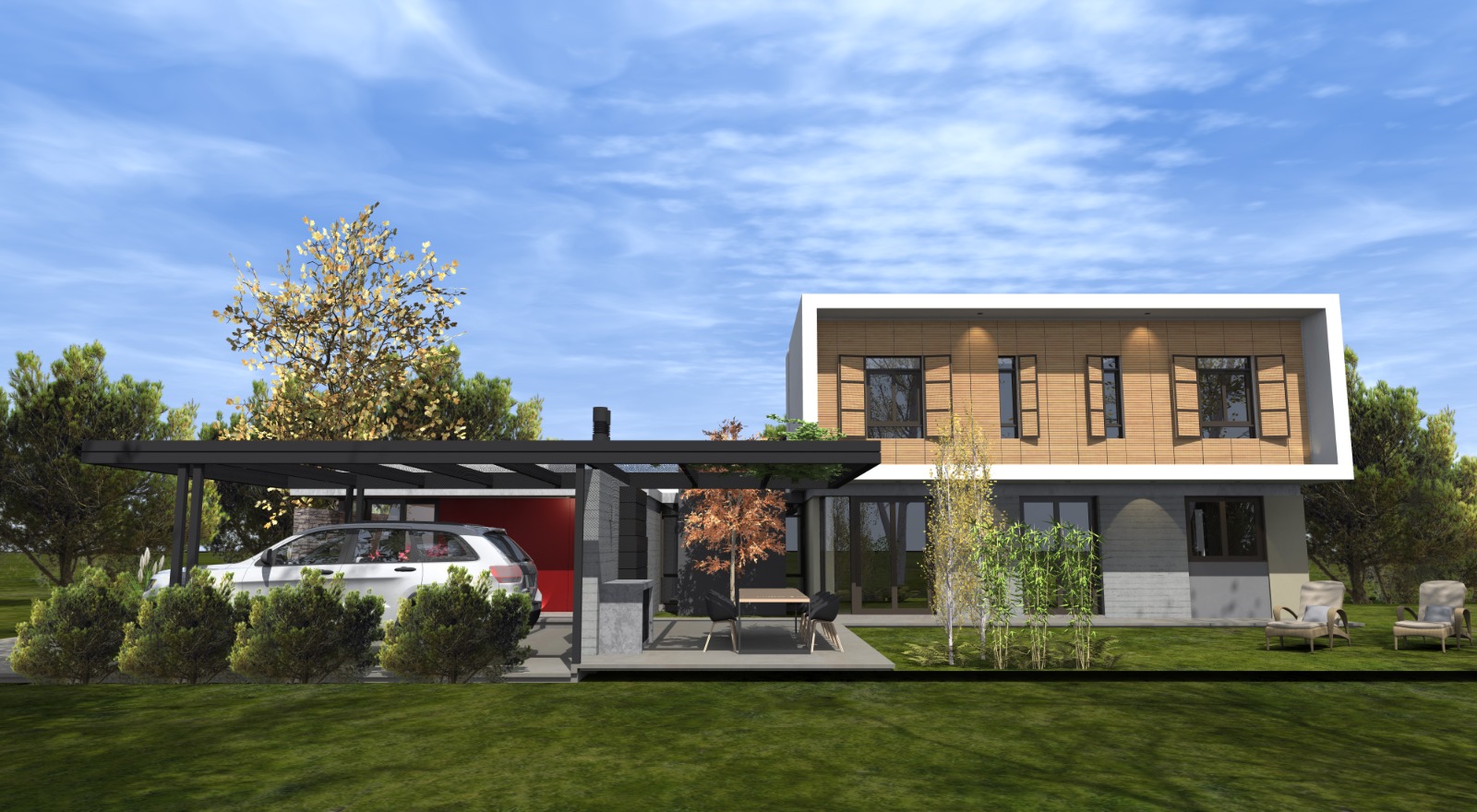 Vista lateral de Casa ALBA